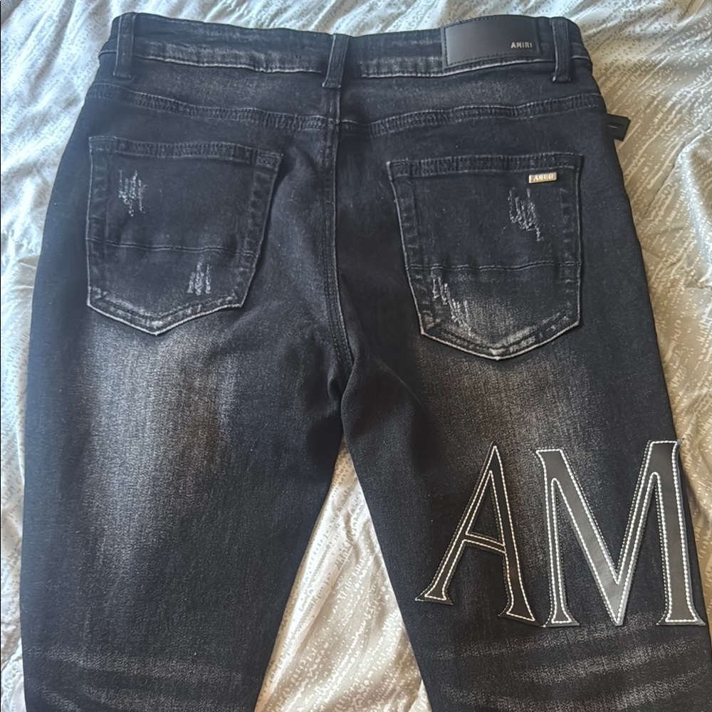 Amira Black Distressed Jeans - Picture 5 of 9